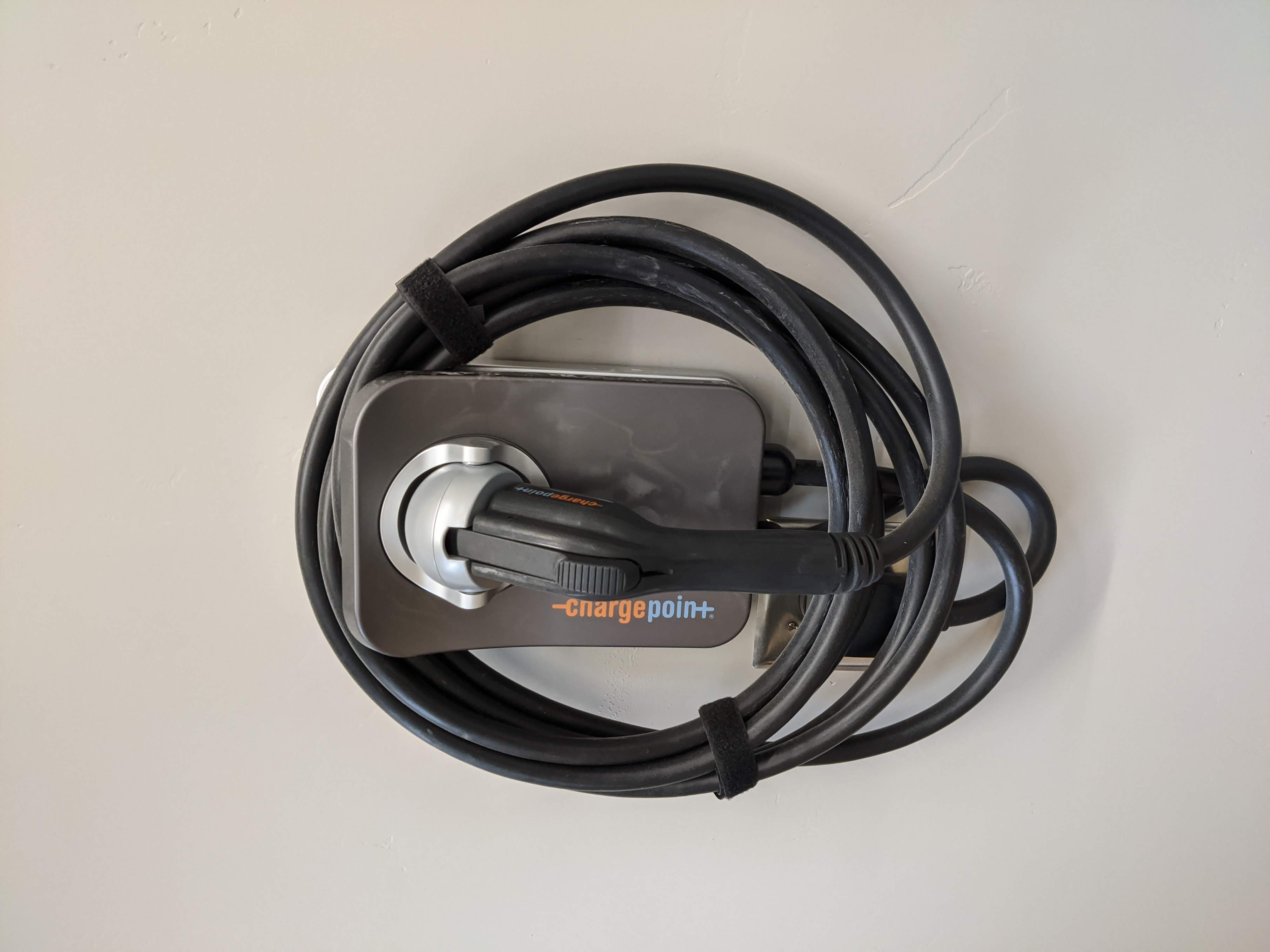 Level-2 EV charger in driveway